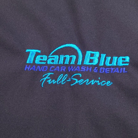 Nike Polo Shirt‎ Men's Medium Black Golf Dri-Fit Team Blue Embroidery - Picture 6 of 14